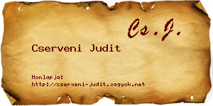 Cserveni Judit névjegykártya